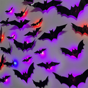 36 Pack Halloween Bats Wall Decor